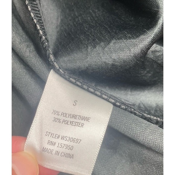 ALYA Faux Leather Croc Embossed Mini Skirt Black A-Line High Waist Y2K - Picture 5 of 6